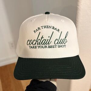 White and Green Cocktail Club Hat